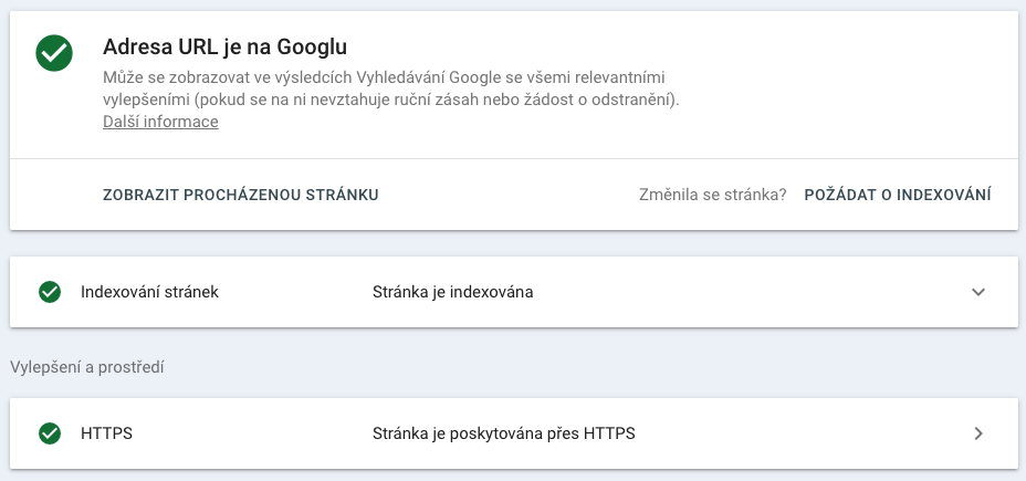 N&aacute;vod - hl&aacute;&scaron;ka adresa url je na Googlu